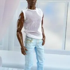 Ken doll outfit clothing realistic blue jeans