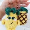 Knitted pineapple. Height 12 cm.