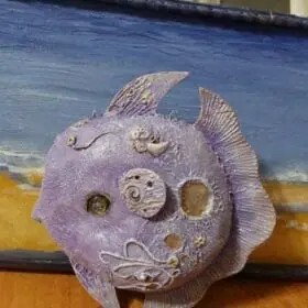 Decorative fish in art style
