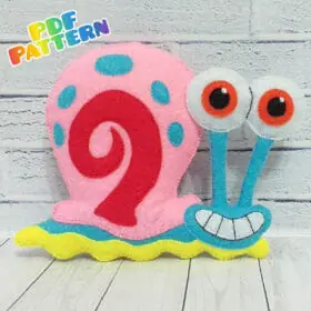 Spongebob pattern toys made of felt