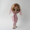 Pink mohair jumpsuit for Blythe doll