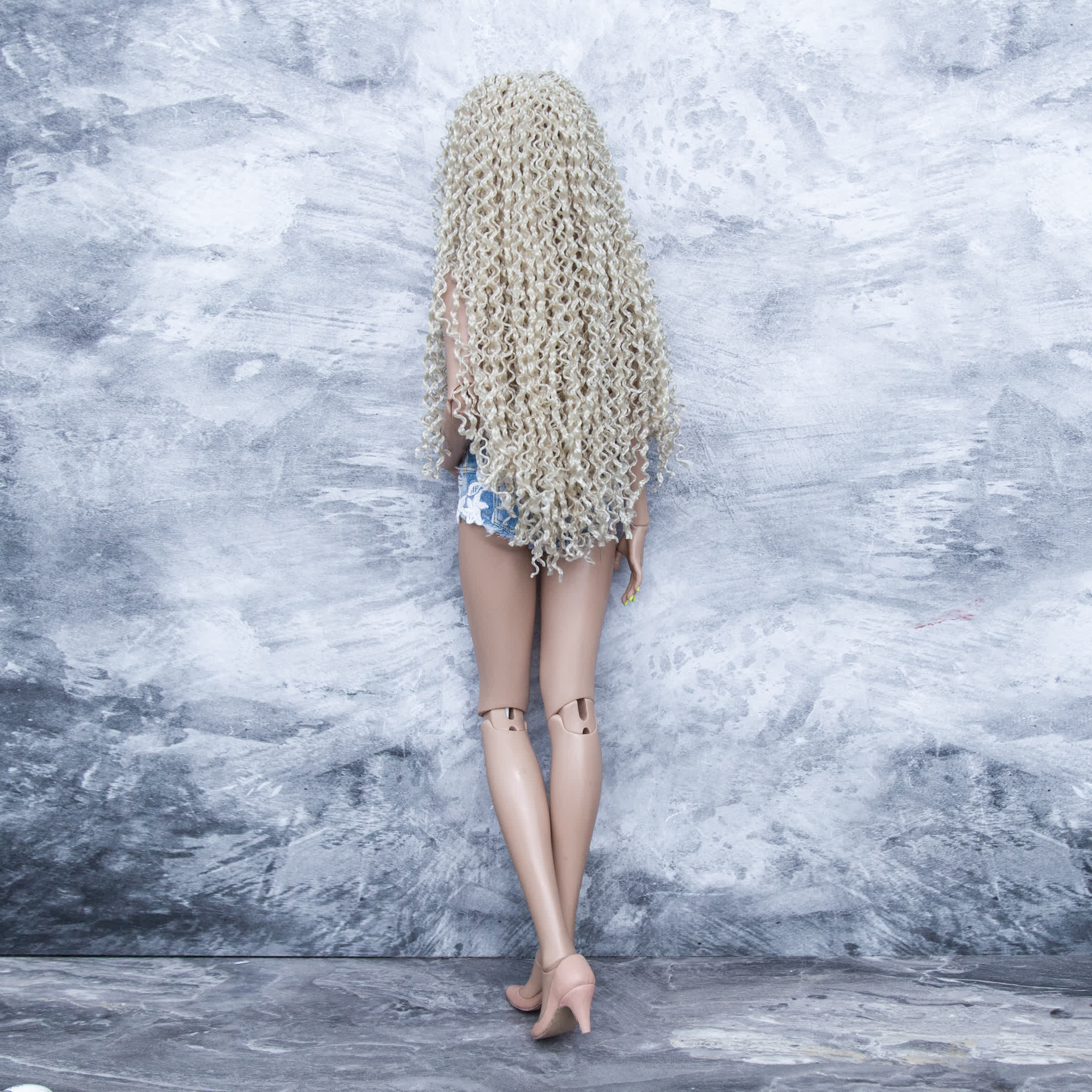 BJD Zi-Zi wig curly Blonde for head 8-9 (20,5cm) 24 3