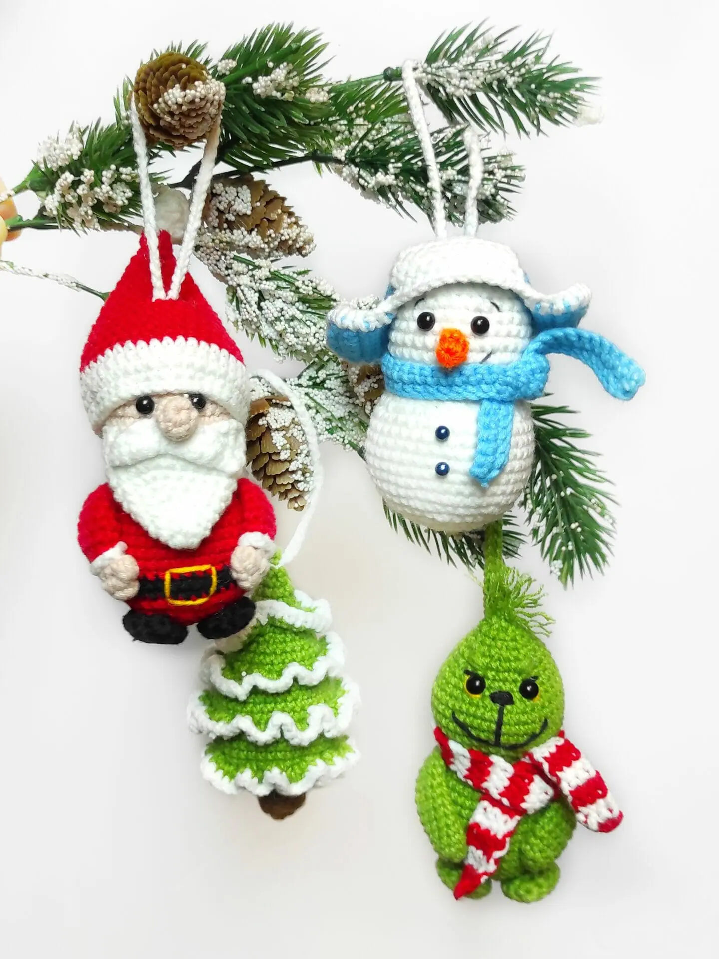Christmas Material Package DIY Crochet Material Christmas Tree Snowman Toy  Crochet Set Christmas Living Room Decoration
