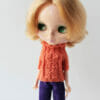 Short sweater for Blythe doll, front