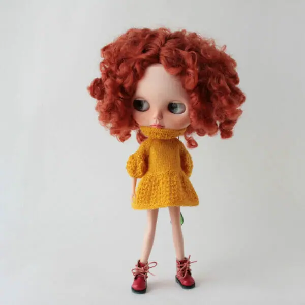 PDF pattern Yellow dress for Blythe doll