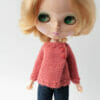PDF pattern Coral cardigan for Blythe doll, front