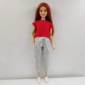 Barbie curvy striped pants