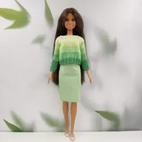 Barbie green skirt