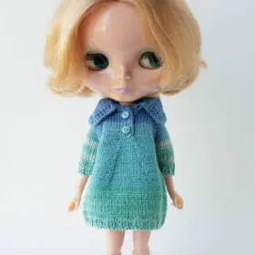 Blue dress for Blythe doll