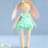 Handmade bunny stuffed animal with clothes