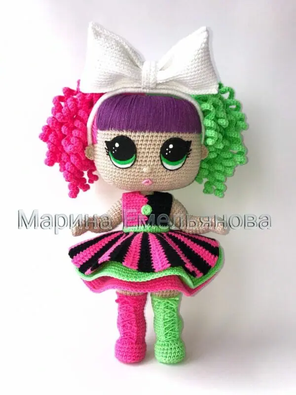 Crochet pattern doll Rainbow.