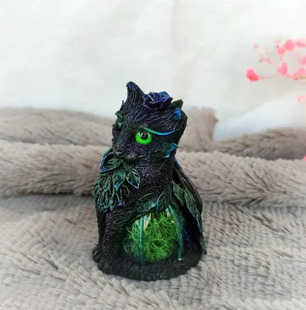 Forest cat for dollhouse decoration