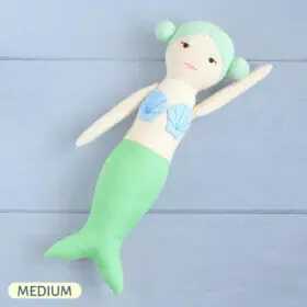 Handmade mermaid rag doll