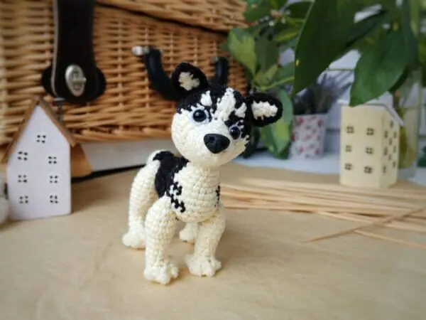 Miniature dog Realistic Husky.