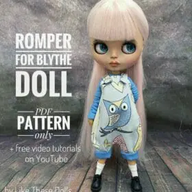 PDF pattern romper for Blythe doll