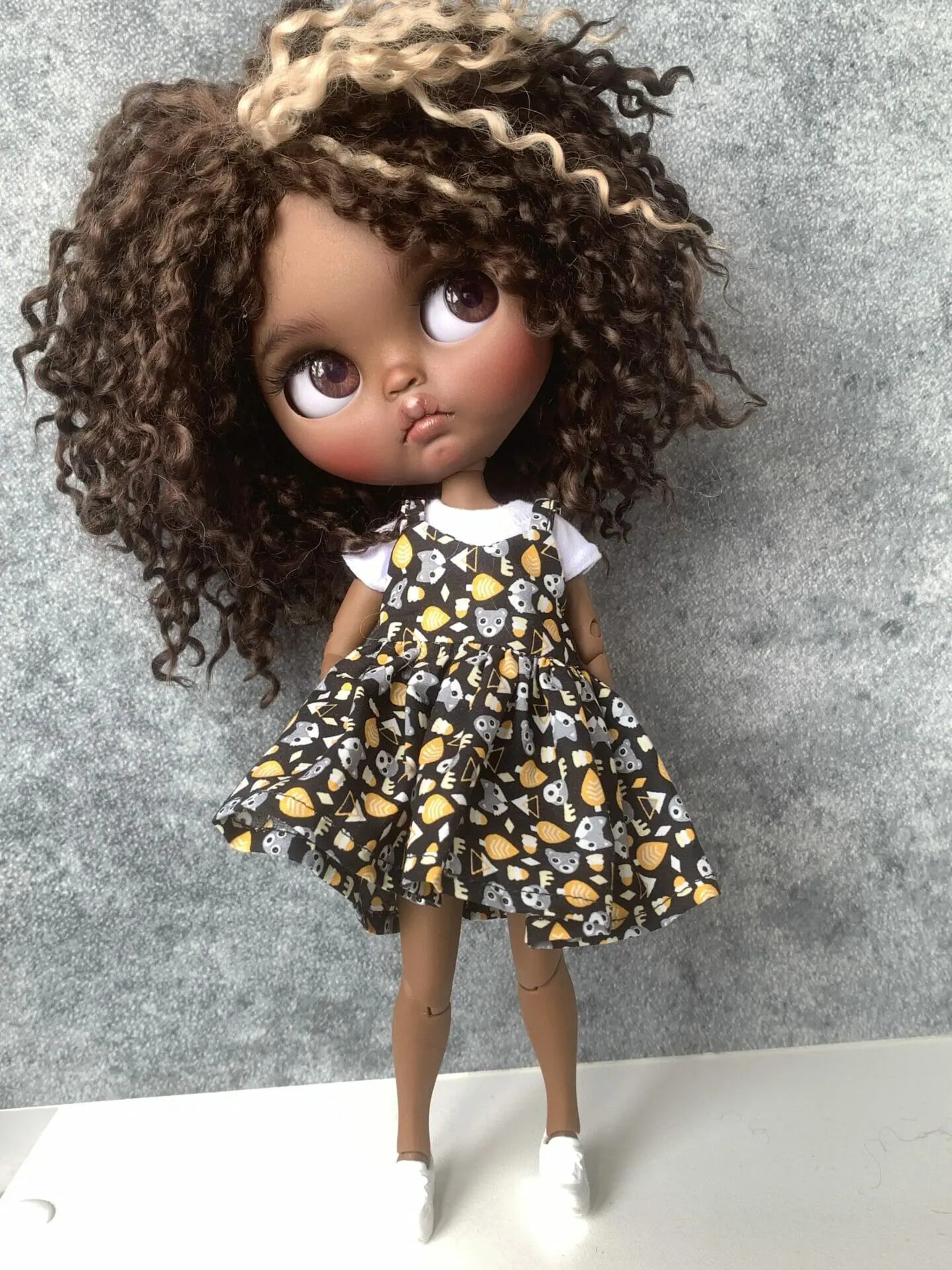 blythe doll custom ooak tbl natural hair