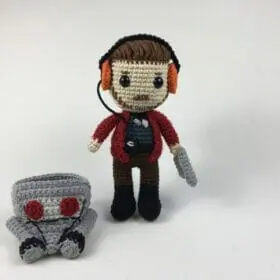 Plush crochet Star-Lord amigurumi toy, inspired by Marvel movies and comics, handmade pattern.