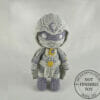 Plush crochet Moon Knight amigurumi toy, inspired by Marvel comics and series, handmade pattern