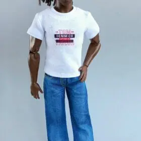 Clothing Ken doll realistic blue jeans