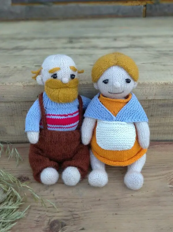 Grandpa and Grandma doll knitting patterns