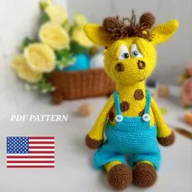 English crochet pattern Giraffe