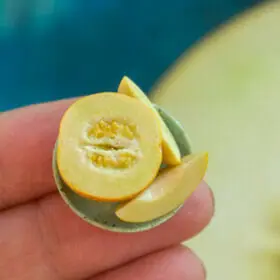 Miniature melon tutorial with polymer clay