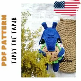 downloadable pattern crochet tapir