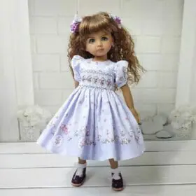 Little Darling pale lavender smocked dress