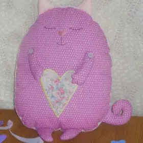 Handmade textile cat