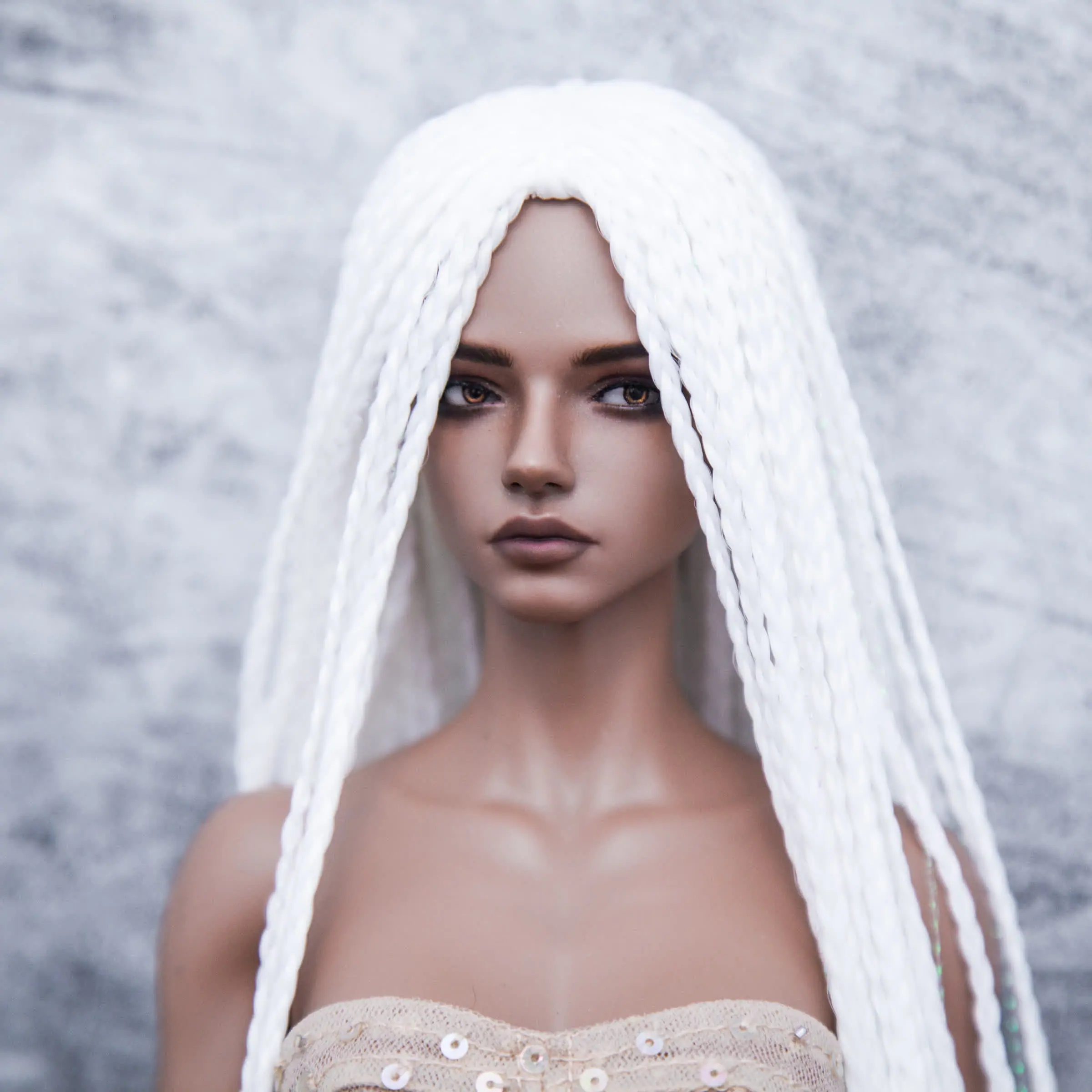 BJD Zi-Zi wig White color for head 5-6 (iplehouse FiD) 4 8.jpg