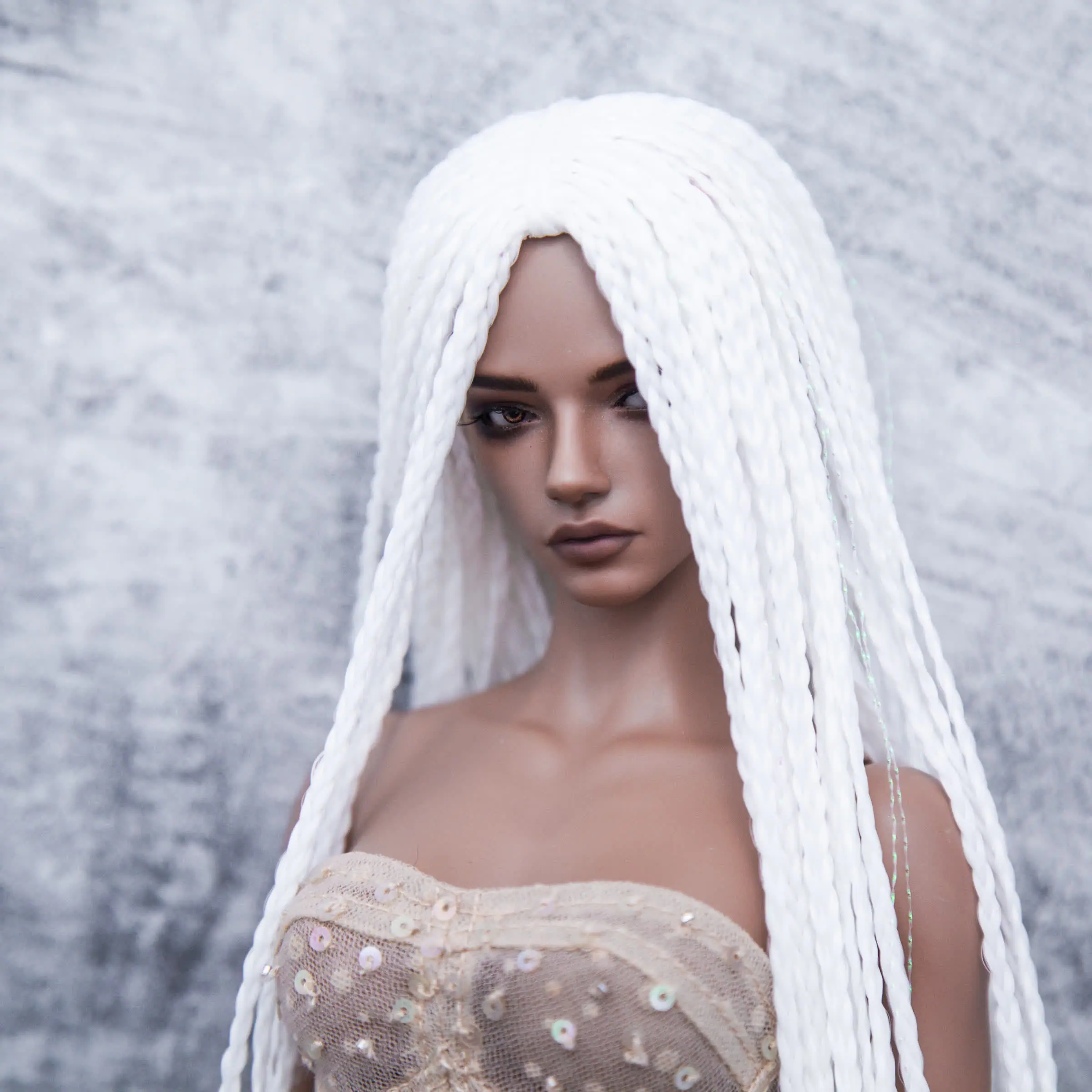 BJD Zi-Zi wig White color for head 5-6 (iplehouse FiD) 3 9.jpg