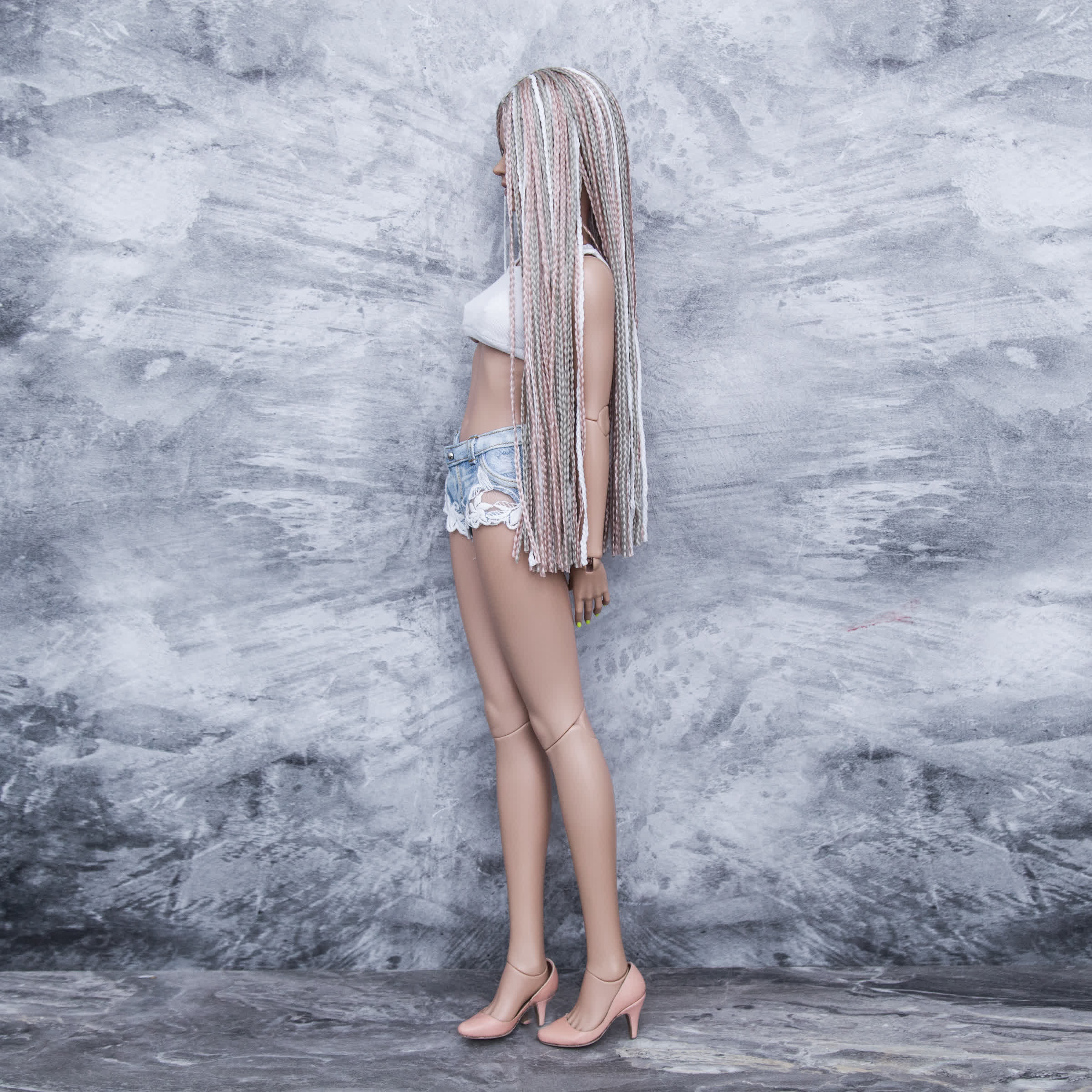 BJD Zi-Zi wig long Cream Soda for head 8-9 (20,5cm) 15 3