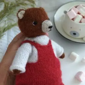 Bear knitting pattern. Knitted Teddy Bear Toy: Pattern.