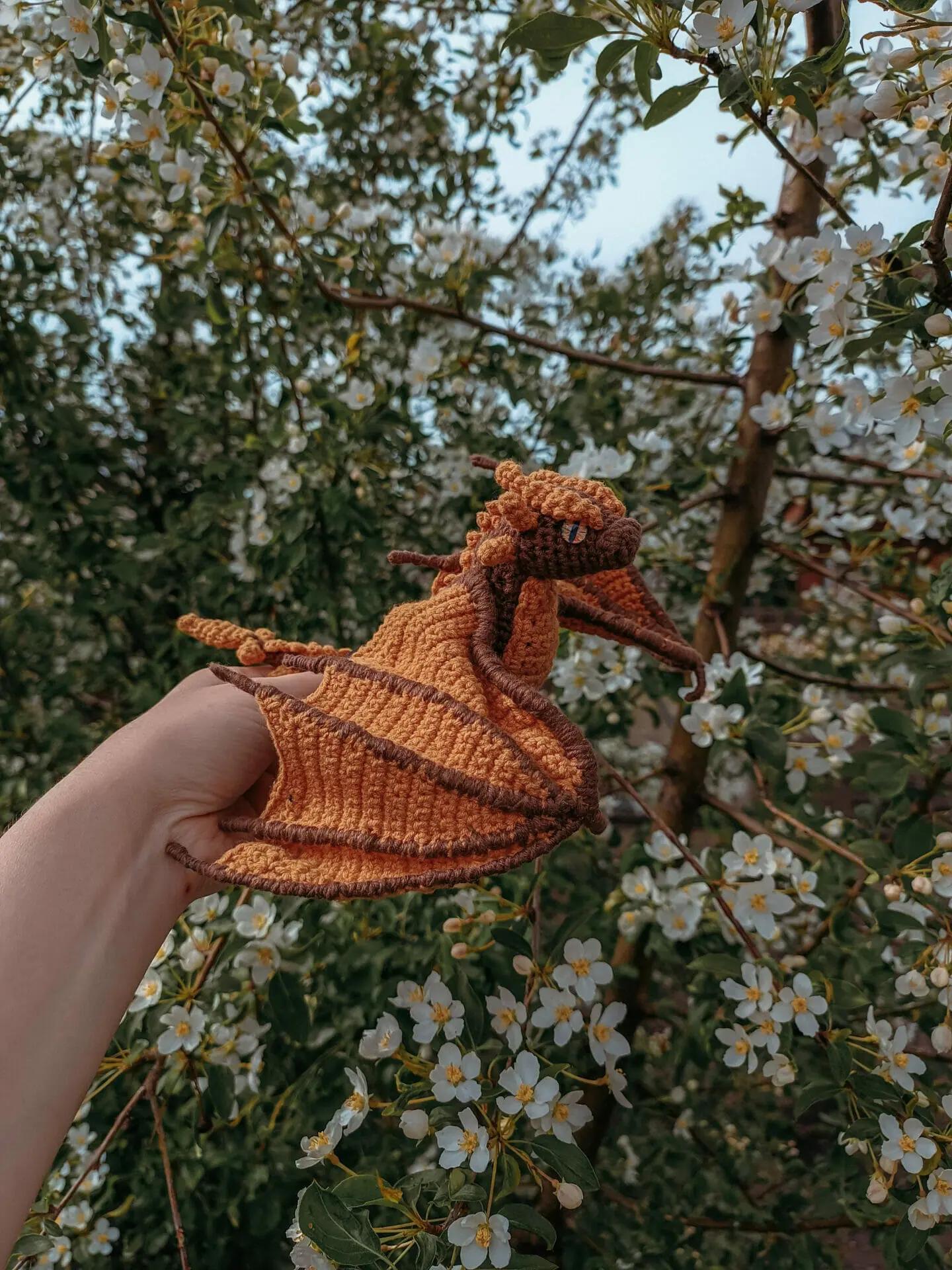 Hungarian Horntail. Knitted dragon. Collectible toy. 3 Hungarian Horntail. Knitted dragon.