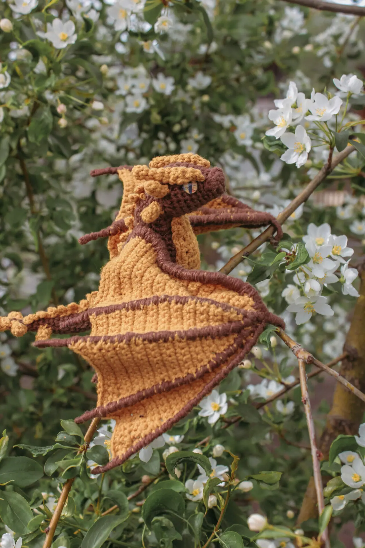 Hungarian Horntail. Knitted dragon. Collectible toy. 5 Hungarian Horntail. Knitted dragon.