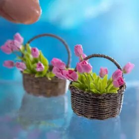 TUTORIAL Miniature miniature dollhouse baskets