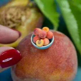Tutorial miniature peaches with polymer clay