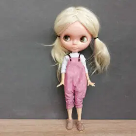 Blythe doll pink overall