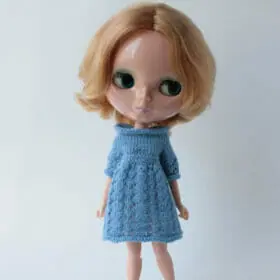 Blue dress for Blythe doll