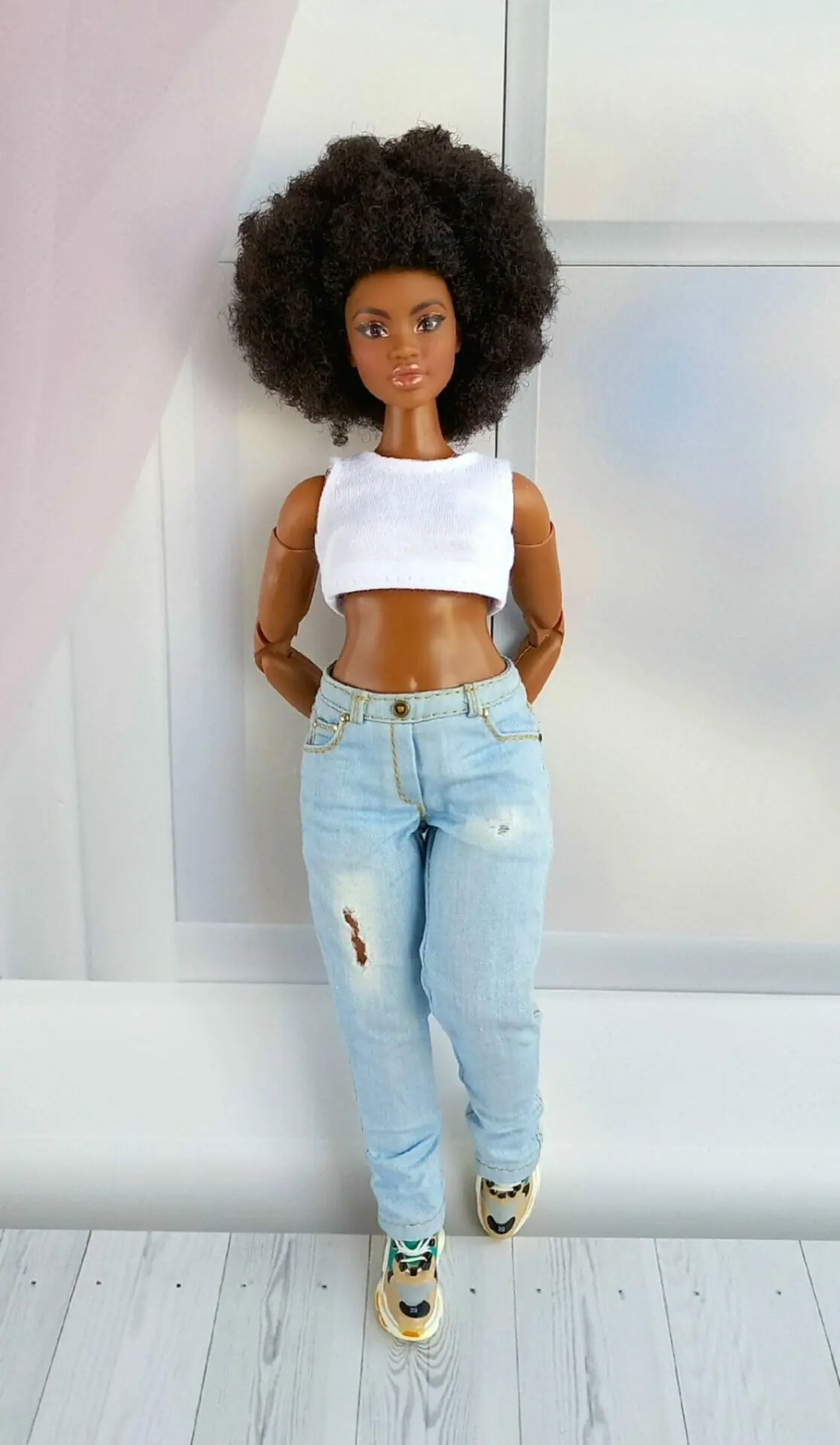 Barbie curvy clothing realistic blue jeans 1 new style