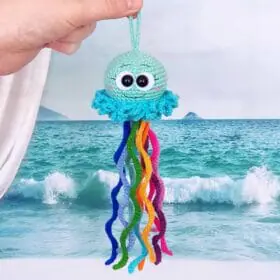 Funny colorful baby jellyfish