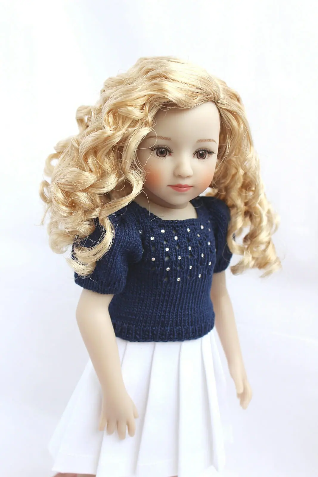 PDF Knitting Pattern Jessica T-Shirt for 13" dolls 5 PDF Knitting Pattern