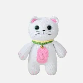 Handmade stuffed kitten toy