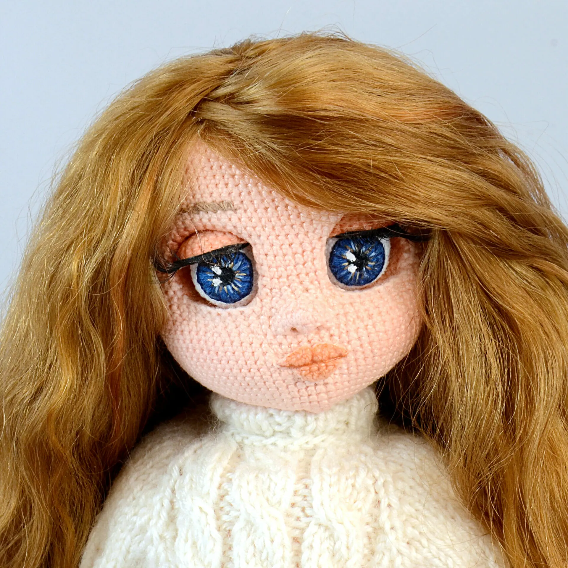 Set of clothes for unique collectible crochet doll KIRA