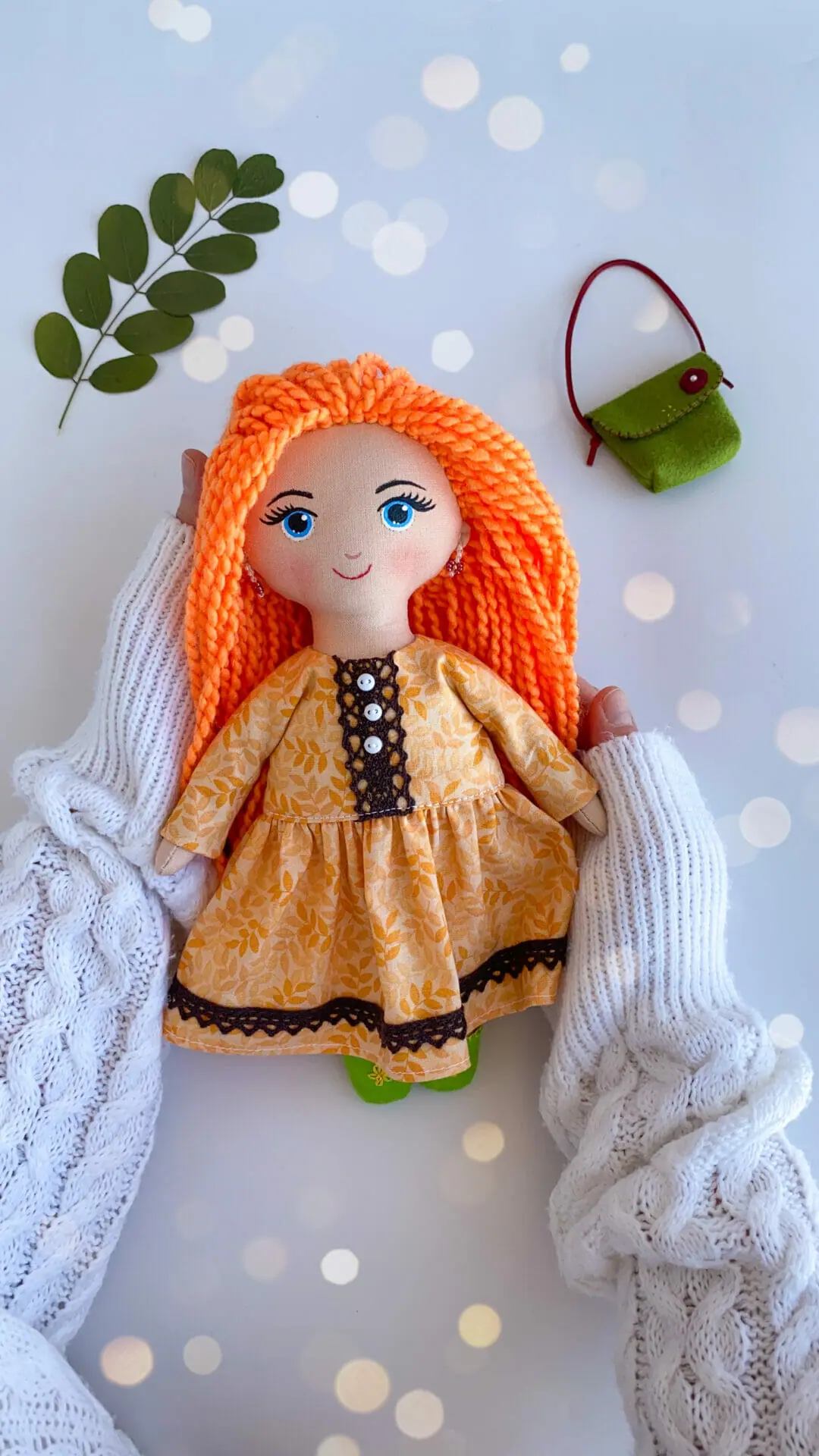 Handmade rag doll with clothes, soft doll for girl, gift Birtgday 8 handmade cloth doll