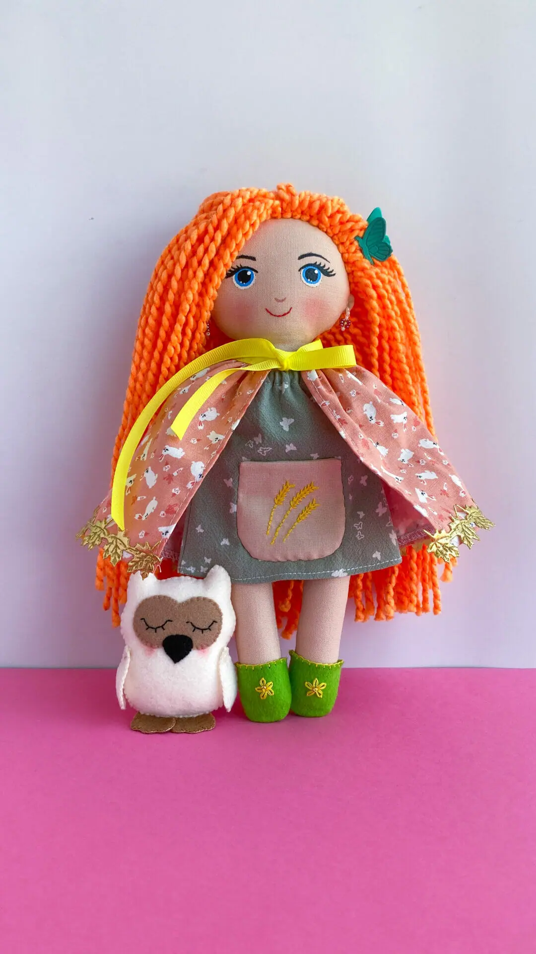 Handmade rag doll with clothes, soft doll for girl, gift Birtgday 7 rag doll