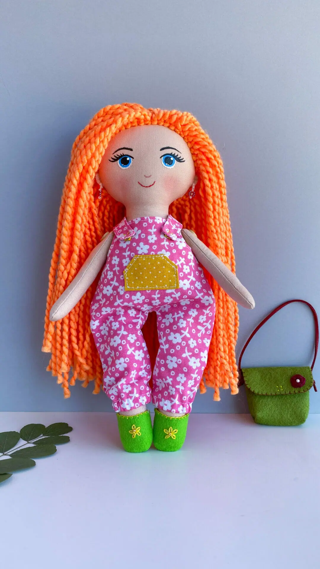 Handmade rag doll with clothes, soft doll for girl, gift Birtgday 6 doll with clothes