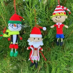3 Crochet patterns Christmas toys.