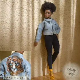 Denim jacket with tiger print by PrettyToys
