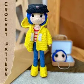 Coraline doll crochet pattern Amigurumi Coraline Jones crochet tutorial